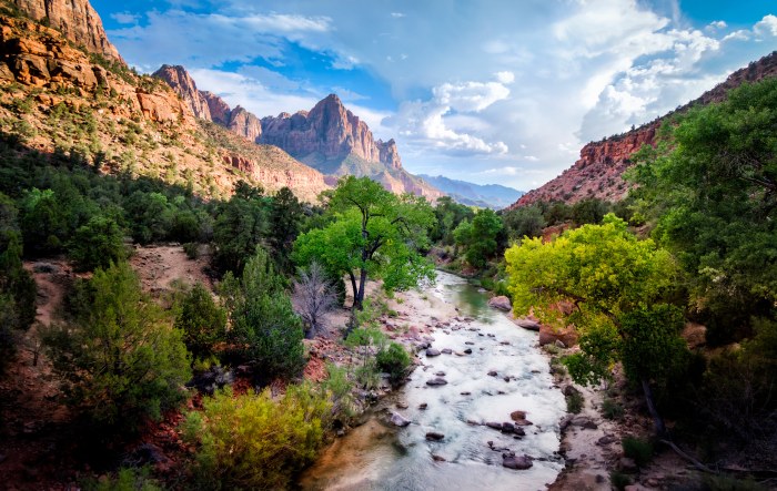 River Through a Rocky Canyon 4K Wallpaper — Nature wallpaper