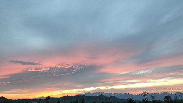 Mountains in Sky Blue Tones — Nature wallpaper
