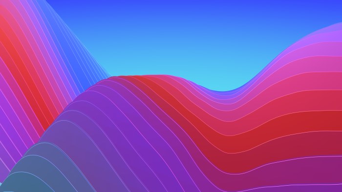 Pink and Purple Layered Gradient Waves Wallpaper — Abstract wallpaper