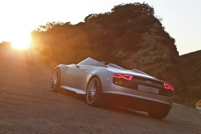Silver Convertible at Sunset — Cars wallpaper