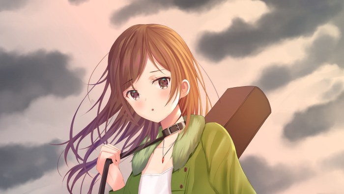 Illustrated Scene in Beige Tones — Anime wallpaper