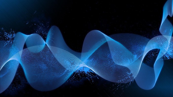 Blue Particle Waves Wallpaper — Abstract wallpaper