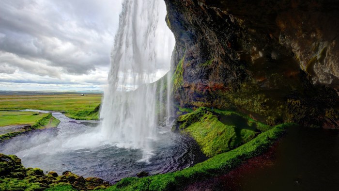 Behind the Waterfall Curtain — Waterfalls wallpaper