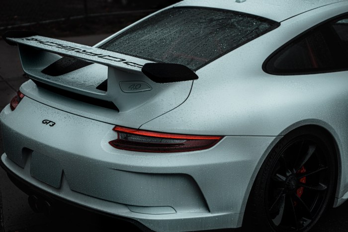 White Sports Car with Rear Wing — Cars wallpaper