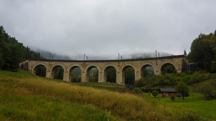 Bridge in Warm Natural Light — Trains wallpaper