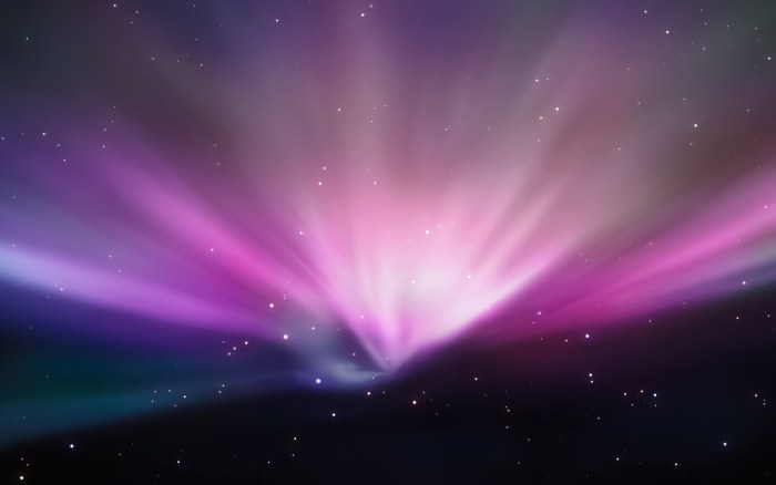 Purple Aurora Across a Starry Sky Wallpaper — Abstract wallpaper