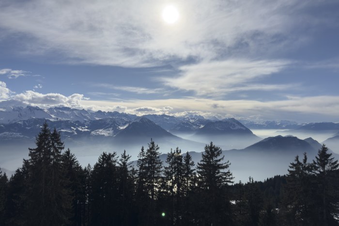 Misty Mountains with Forest — Mountains wallpaper