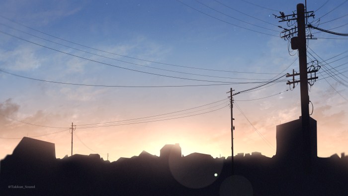 Sky in Cool Sky Blue Light — Anime wallpaper