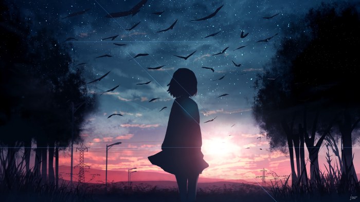 Illustrated Scene in Cool Natural Light — Anime wallpaper