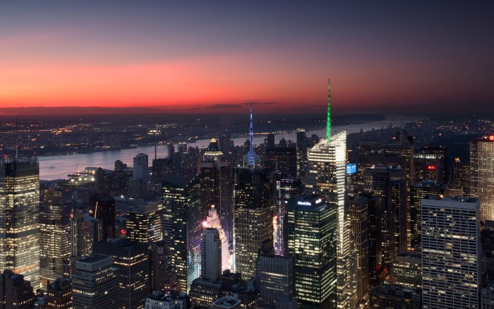 Times Square New York Manhattan Sunset Cityscape Wallpaper — City wallpaper