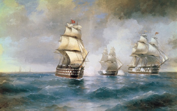 Historic Sailing Ships at Sea Wallpaper — Classic Art wallpaper