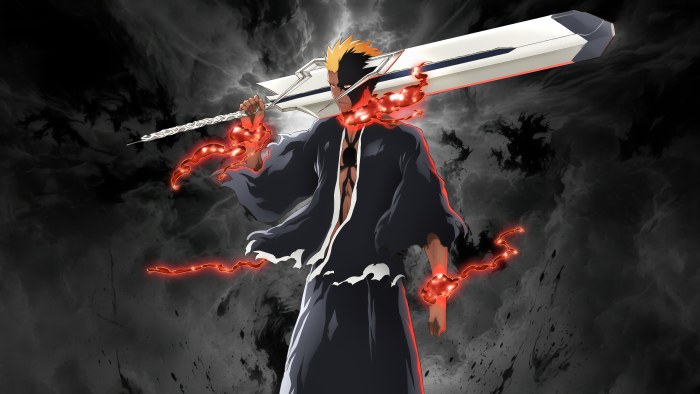 View of Ichigo Kurosaki in Moody Navy Light — Anime wallpaper