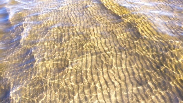 Rippled Sand Under Clear Water — Ocean & Beach wallpaper