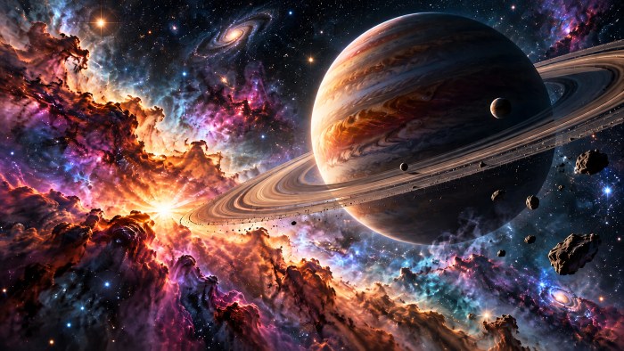 Ringed Planet Nebula 4K Space Wallpaper — Space wallpaper