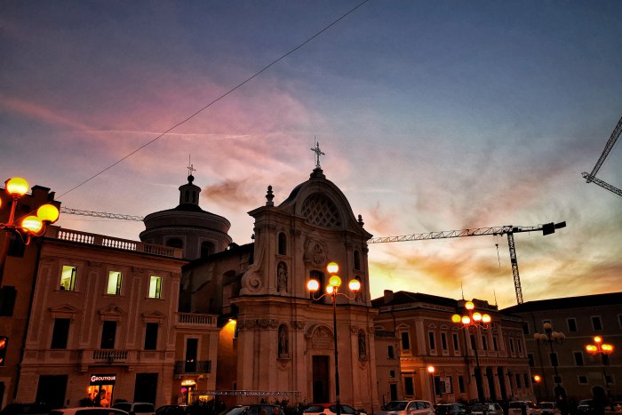 View of L'Aquila in Brown Tones — Anime wallpaper