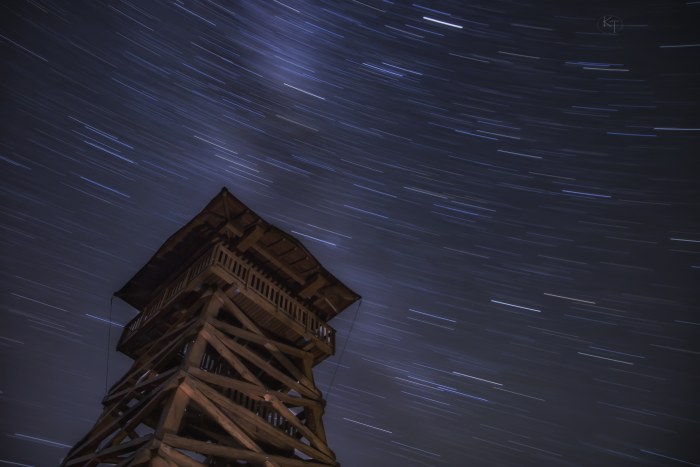 Star Trails and Galaxy in Natural Light — Night Sky wallpaper