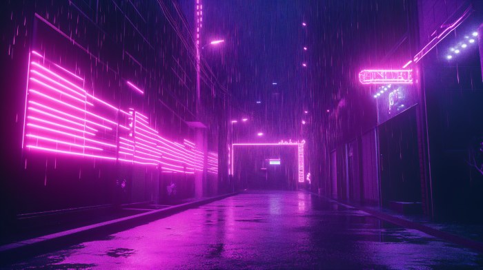 City Street in Cool Indigo Light — City wallpaper