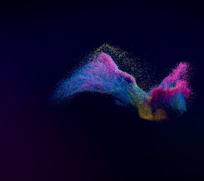 Colorful Particle Wave Wallpaper — Abstract wallpaper
