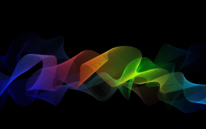 Flowing Rainbow Ribbon Wallpaper — Abstract wallpaper