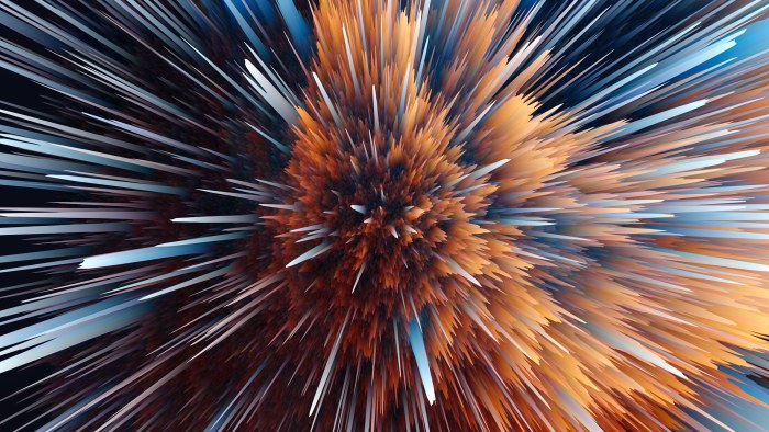 Radiating Metallic Particle Burst Wallpaper — Abstract wallpaper
