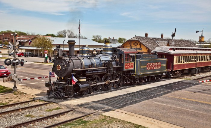 Vintage Steam Train at a Railway Crossing — Trains wallpaper