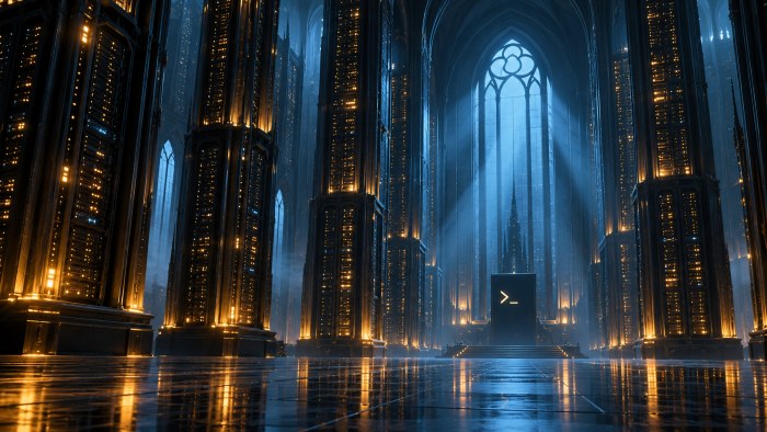 Linux Server Cathedral 4K Wallpaper — Linux wallpaper