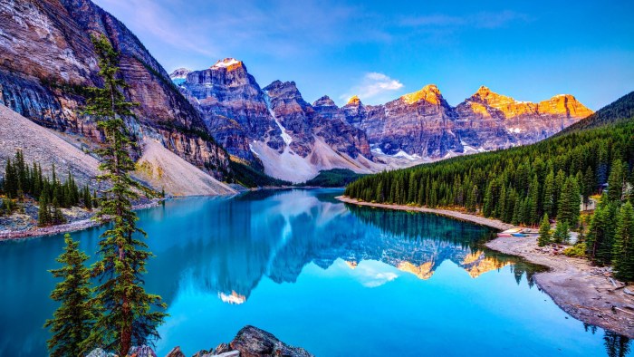 Turquoise Mountain Lake — Mountains wallpaper