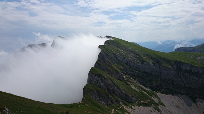 Foggy Alpine Valley — Nature wallpaper