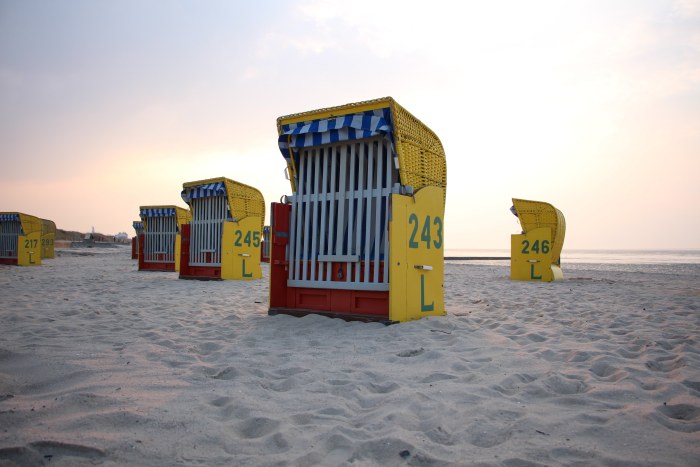 Beach Chairs on a German Coast — Ocean & Beach wallpaper