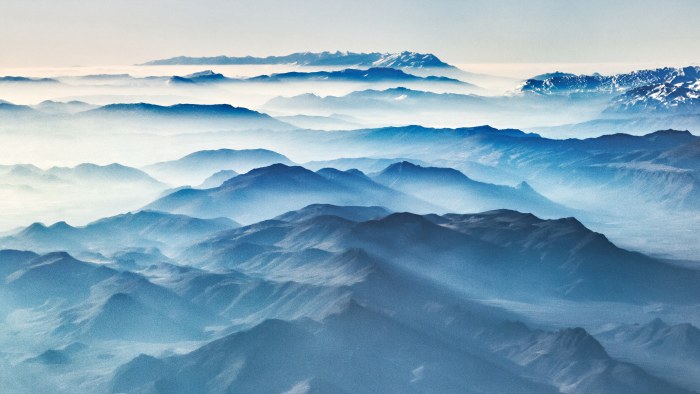 Cool-Toned Mountain Peaks with Mountains — Mountains wallpaper