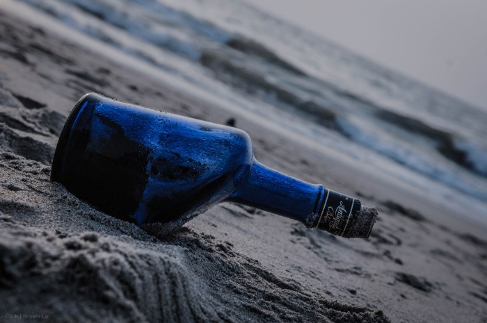 Bottle Washed Up in the Sand — Ocean & Beach wallpaper