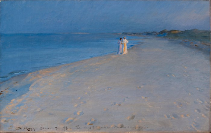 Painted Seaside Stroll — Ocean & Beach wallpaper