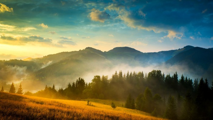 Mountains Landscape in Vivid Light — Mountains wallpaper