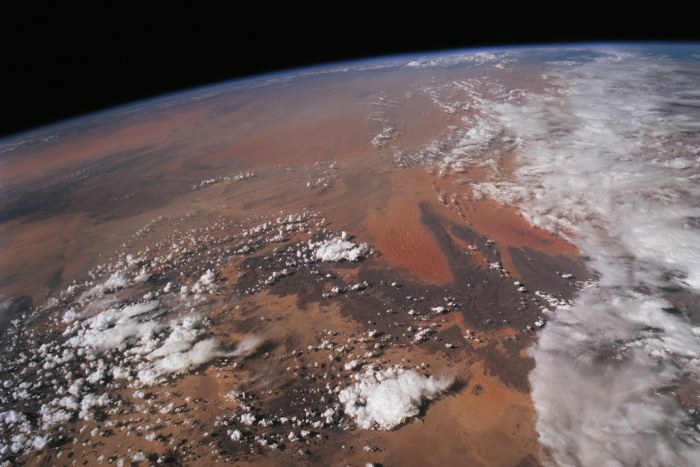 Sahara Desert, Algeria, from Space — Earth from Space wallpaper