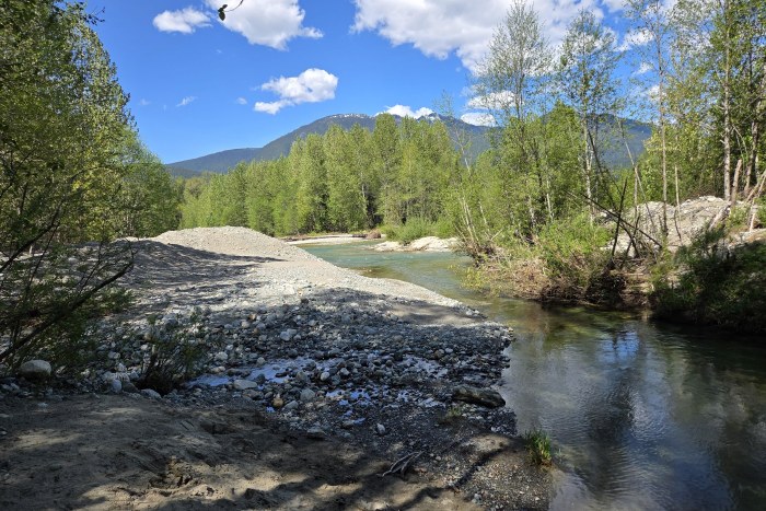 Clear River Under a Blue Sky — Nature wallpaper