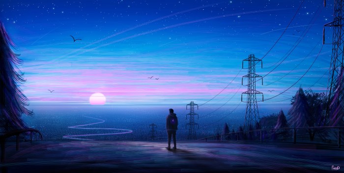 View of Lost in Cool Blue Light — Sunsets & Sunrises wallpaper