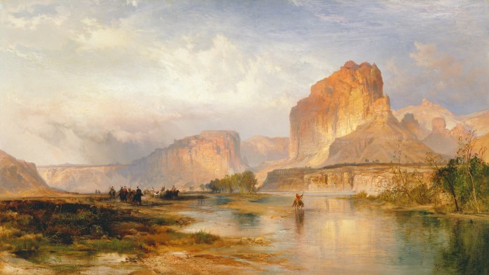 Mountain Lake Landscape Painting Wallpaper — Nature wallpaper