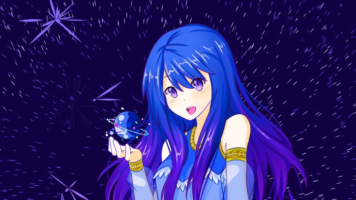 Moon in Cool Natural Light — Anime wallpaper