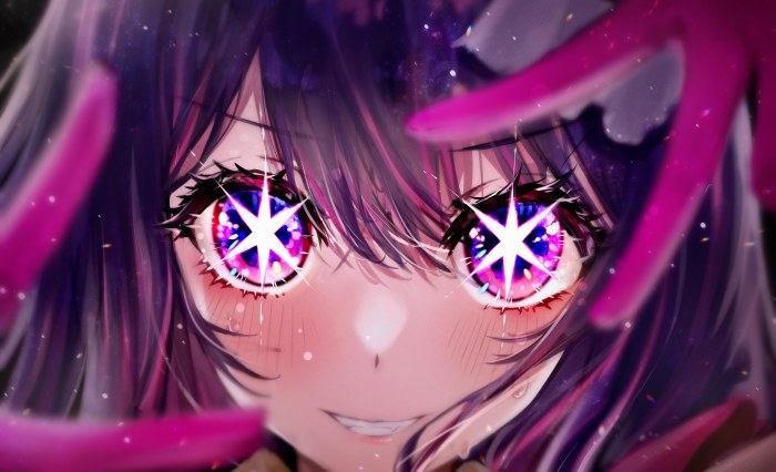 Vivid View of Ai Hoshino in Navy Tones — Anime wallpaper
