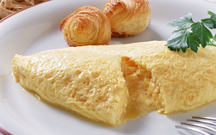 Omelet and Pastry Breakfast Wallpaper — Macro / Biophilic Nature wallpaper