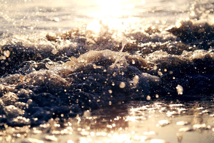 Sparkling Surf Close-Up — Ocean & Beach wallpaper