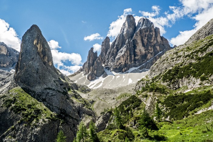 Mountain Peaks in Sky Blue Tones — Mountains wallpaper