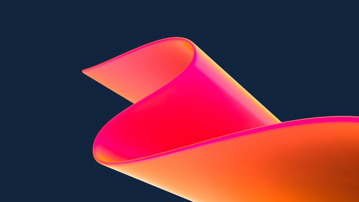 Pink and Orange Folded Shape Wallpaper — Abstract wallpaper