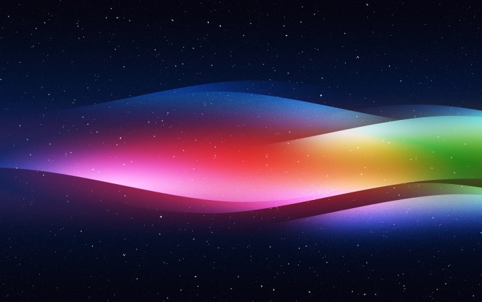 Colorful Light Wave on Dark Blue Wallpaper — Abstract wallpaper