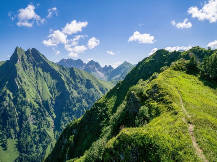 Green Mountain Ridge and Trail Wallpaper — Nature wallpaper
