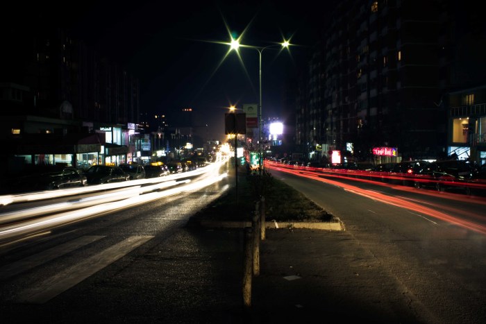 Road in Dark Natural Light — City wallpaper