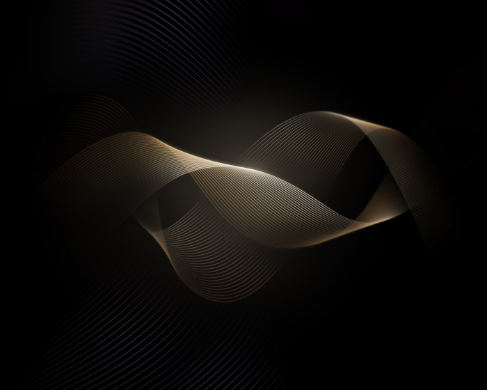 Golden Waves on Black Wallpaper — Abstract wallpaper