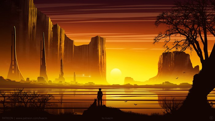 Illustrated Scene in Warm Natural Light — Anime wallpaper