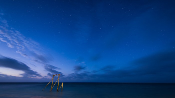 Deep Blue Twilight Horizon 4K Wallpaper — Nature wallpaper