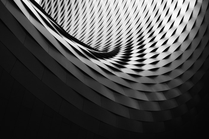 Monochrome Architectural Spiral Wallpaper — Abstract wallpaper